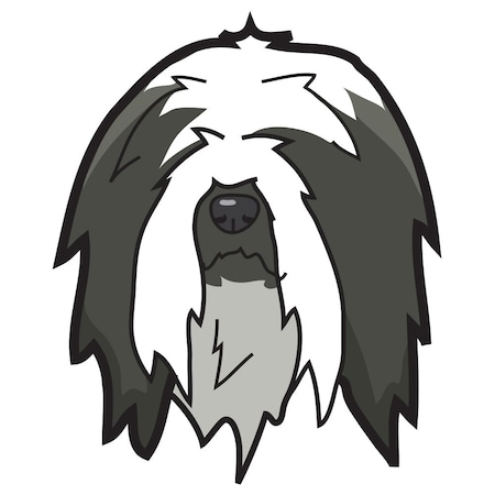Signmission Bearded Collie Dog Decal, Dog Lover Decor Vinyl Sticker D-12-Bearded Collie